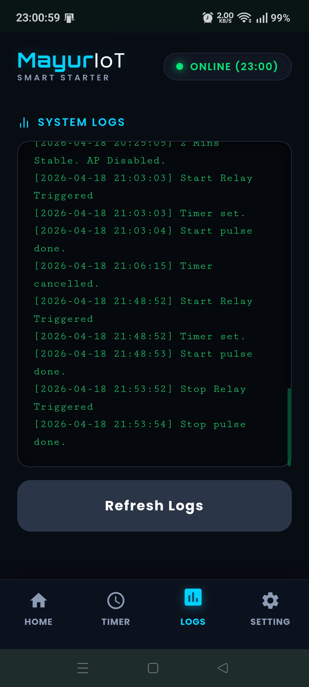 System Event Logs
